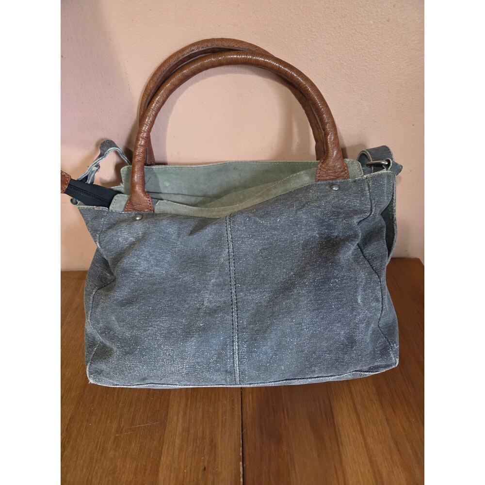 B Mona Crossbody Handbag Boho Cotton and Leather Medium Size - Picture 3 of 10